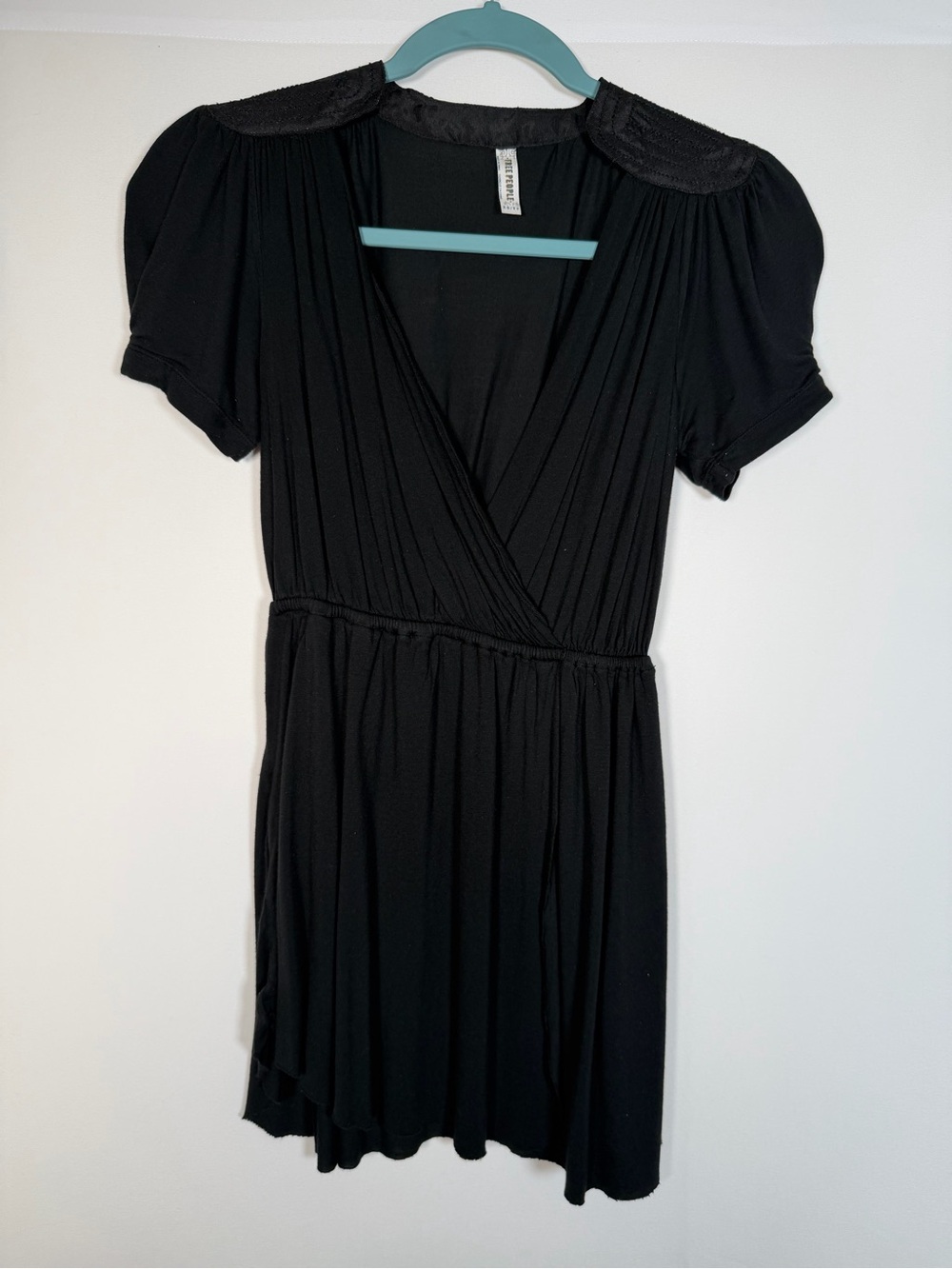 Free‎ People Black Y2K Babydoll Top with Shoulder Detail
